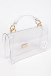 Transparent Metal Studded Flap Bag - KIOKO