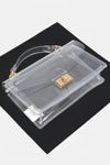 Transparent Metal Studded Flap Bag - KIOKO