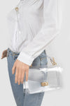 Transparent Metal Studded Flap Bag - KIOKO