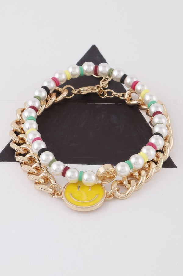 Happy Wit It Smiley Face Bracelet - KIOKO
