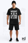 Weight Lifting Mode Mineral Washed Gym Tee - KIOKO