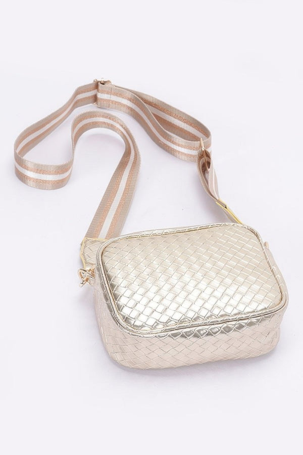 Worth The Screenshot Metallic Faux Leather Camera Bag - KIOKO