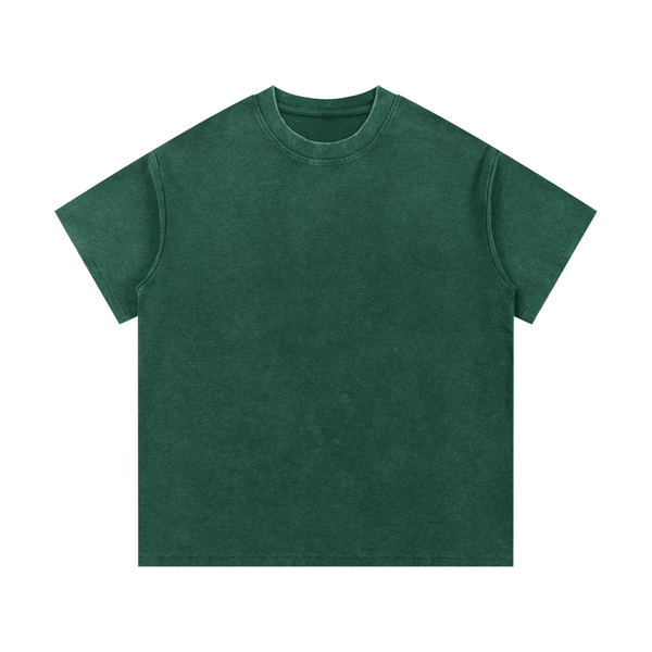 Raised Different Mineral Wash Waffle Knit T-Shirt - KIOKO