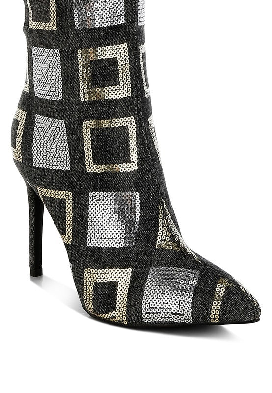 Acknowledge Me Sequin Knee High Boots - KIOKO
