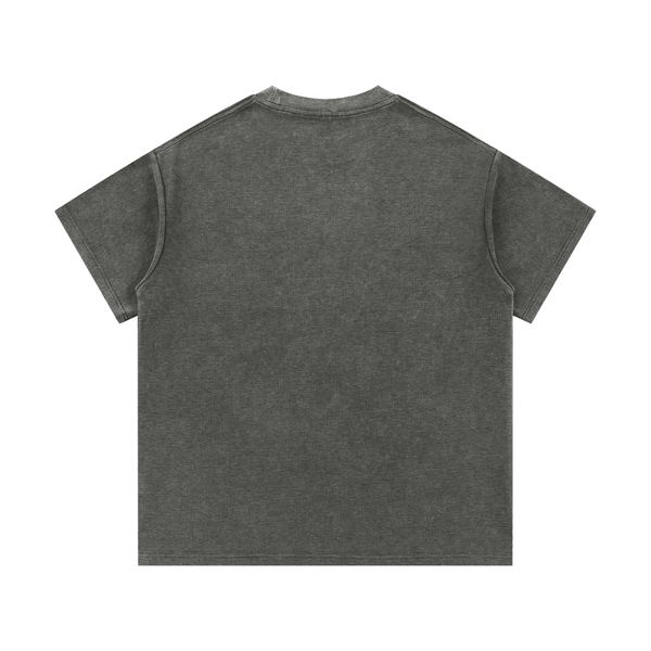 Raised Different Mineral Wash Waffle Knit T-Shirt - KIOKO