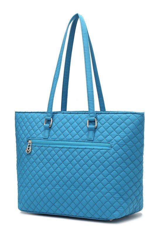 Aki Solid Quilted Cotton Tote Bag - KIOKO