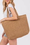 All The Vibes Crochet Straw Tote - KIOKO