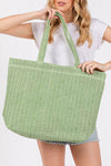 All The Vibes Crochet Straw Tote - KIOKO