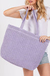 All The Vibes Crochet Straw Tote - KIOKO