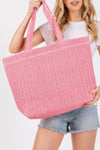 All The Vibes Crochet Straw Tote - KIOKO