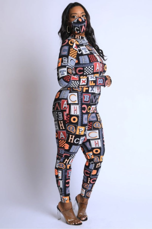 Alphabet Soup Jumpsuit - KIOKO