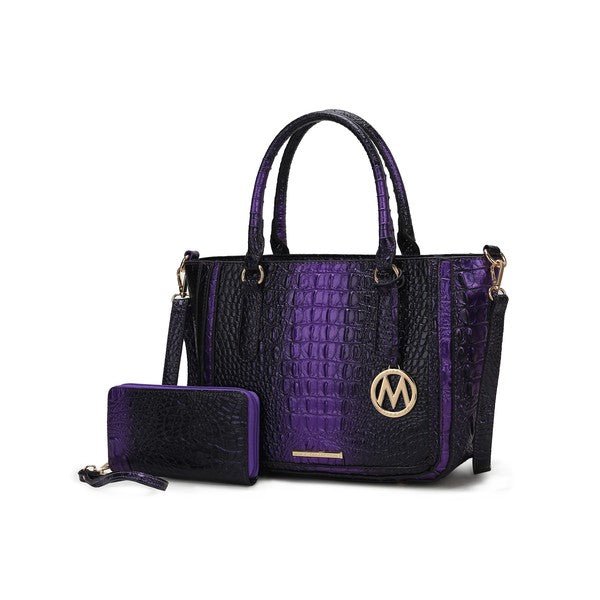 Aphelia Croc - Embossed Handbag Set - KIOKO