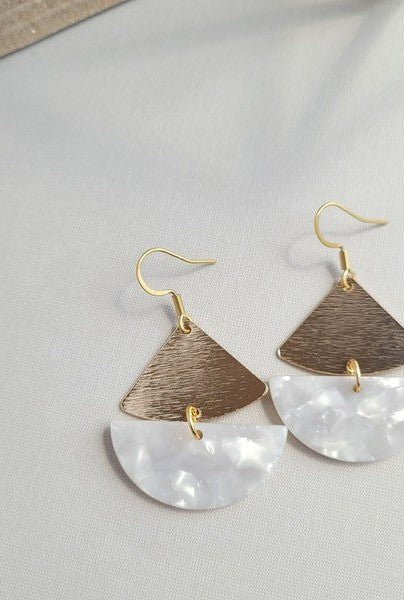 Ava Gold - Plated Pearl Earrings - KIOKO