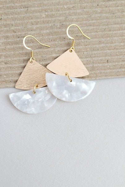 Ava Gold - Plated Pearl Earrings - KIOKO