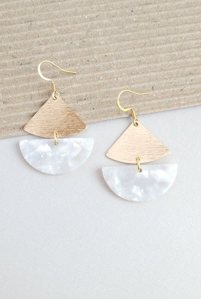 Ava Gold - Plated Pearl Earrings - KIOKO