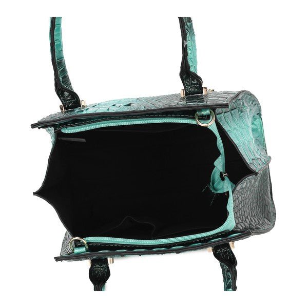 Bently Croc - Embossed Tote & Wallet Set - KIOKO