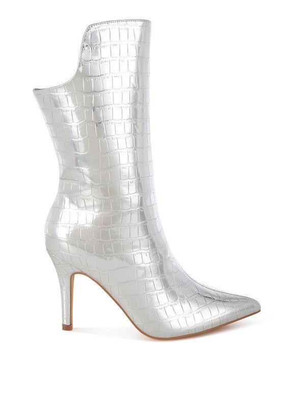 Bey's Favorite Croco Mid - Calf Boots - KIOKO