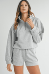 Blank Slate Sweatshirt Shorts Set - KIOKO
