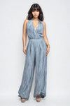 Blue Monroe Skyline Halter Jumpsuit - KIOKO