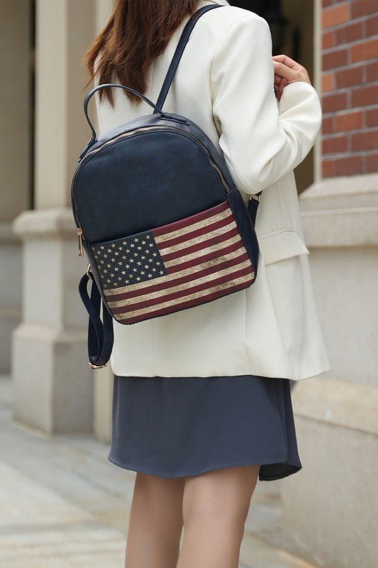 Briella FLAG Vegan Leather Backpack - KIOKO