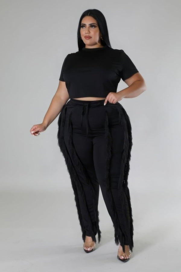 Brielle Fringe Pants Set - KIOKO