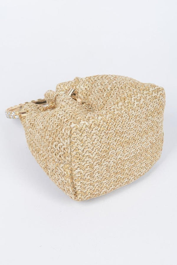 Bronzyn Straw Bucket Handbag - KIOKO