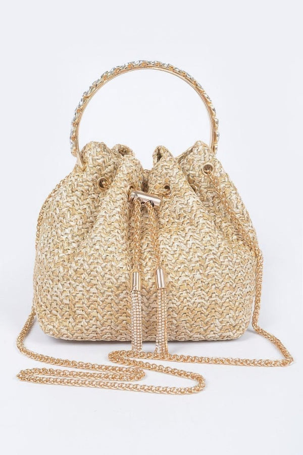 Bronzyn Straw Bucket Handbag - KIOKO