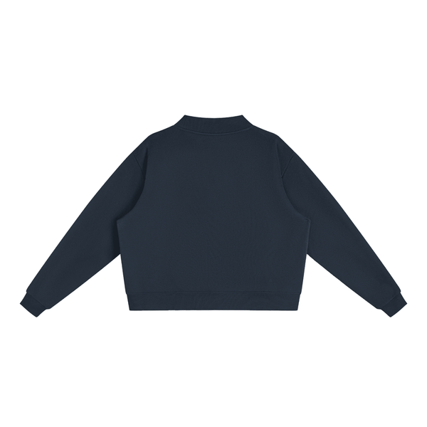 Essential Fleece Mock-Neck Crew Sweatshirt - KIOKO