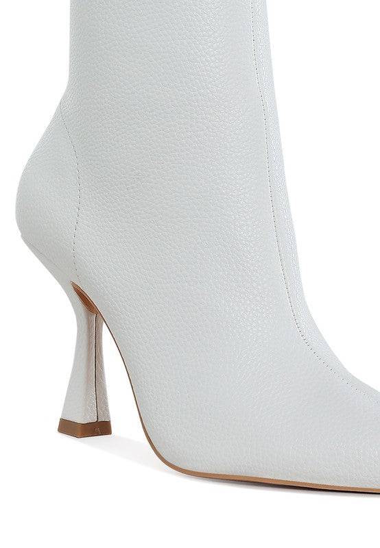 Farnak Pleather Pointed Toe Ankle Boots - KIOKO