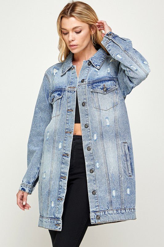 California Classic Long Denim Jacket - KIOKO
