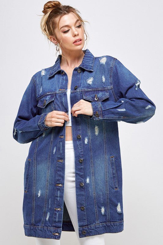 California Classic Long Denim Jacket - KIOKO
