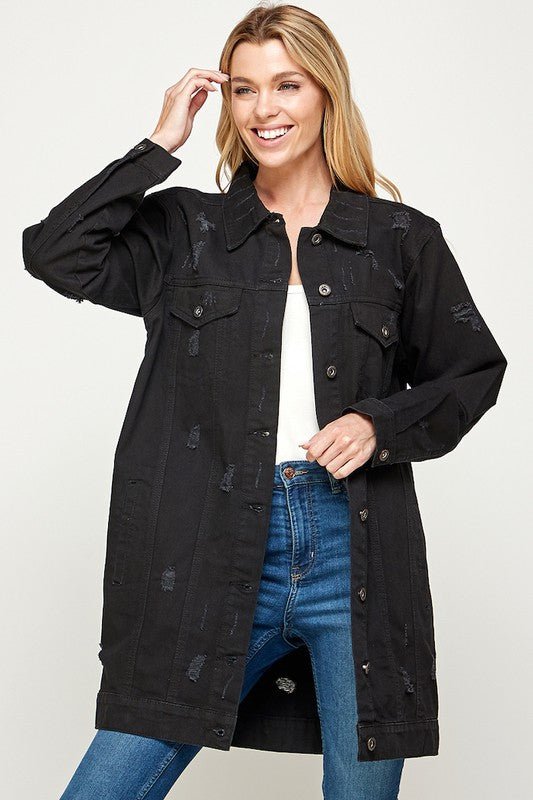 California Classic Long Denim Jacket - KIOKO