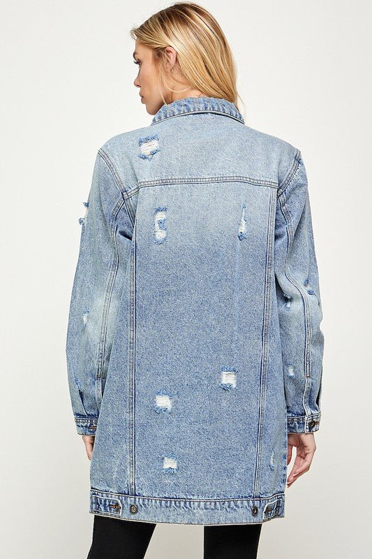 California Classic Long Denim Jacket - KIOKO