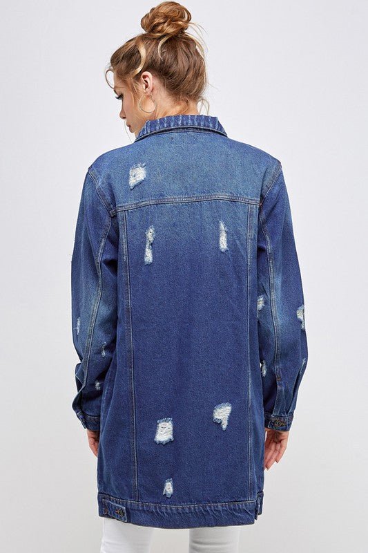 California Classic Long Denim Jacket - KIOKO