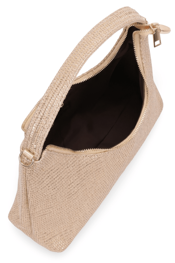 Cashmere Metallic Straw Hobo Bag - KIOKO