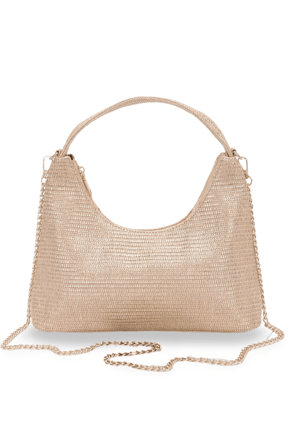 Cashmere Metallic Straw Hobo Bag - KIOKO