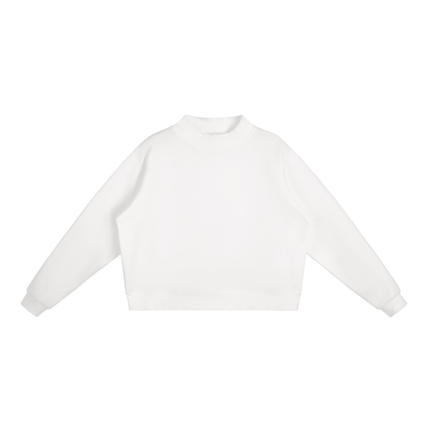 Essential Fleece Mock-Neck Crew Sweatshirt - KIOKO