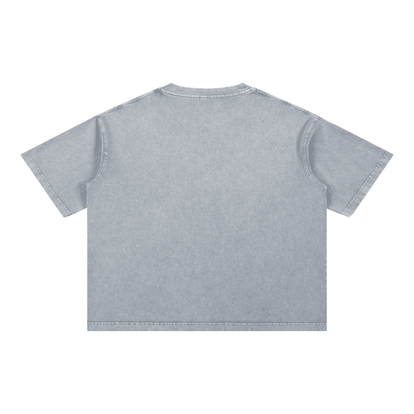 Throwback Mineral Wash Boxy Cotton T-Shirt - KIOKO