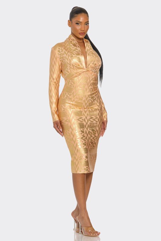 Celeste Gleam Bandage Dress - KIOKO