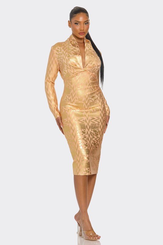 Celeste Gleam Bandage Dress - KIOKO