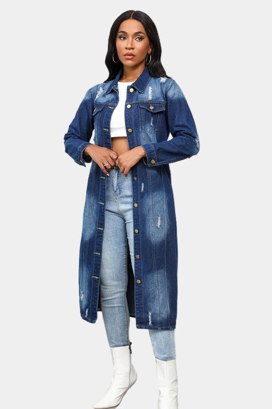 Charmed Angel Denim Trench - KIOKO