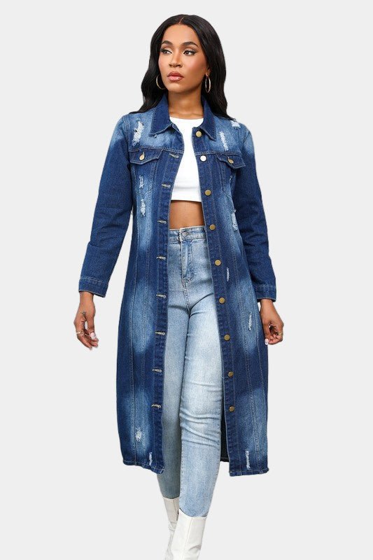 Charmed Angel Denim Trench - KIOKO