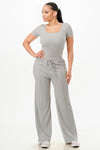 Chylla Ribbed Pants Set - KIOKO