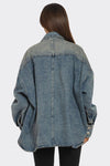 City Bleeds Blue Oversized Denim Shacket - KIOKO