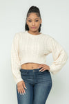 City Pulse Cable Pullover Sweater - KIOKO