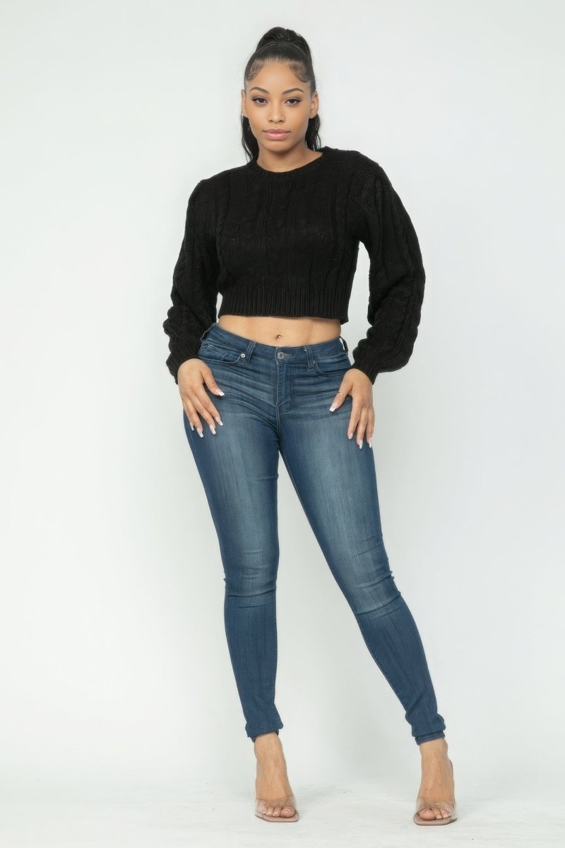 City Pulse Cable Pullover Sweater, S | Kioko
