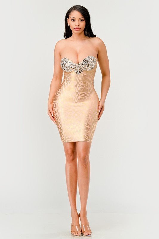 Cleopatra Gilded Glamour Dress - KIOKO