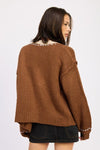 Cocoa Deluxe Contrast Cardigan - KIOKO