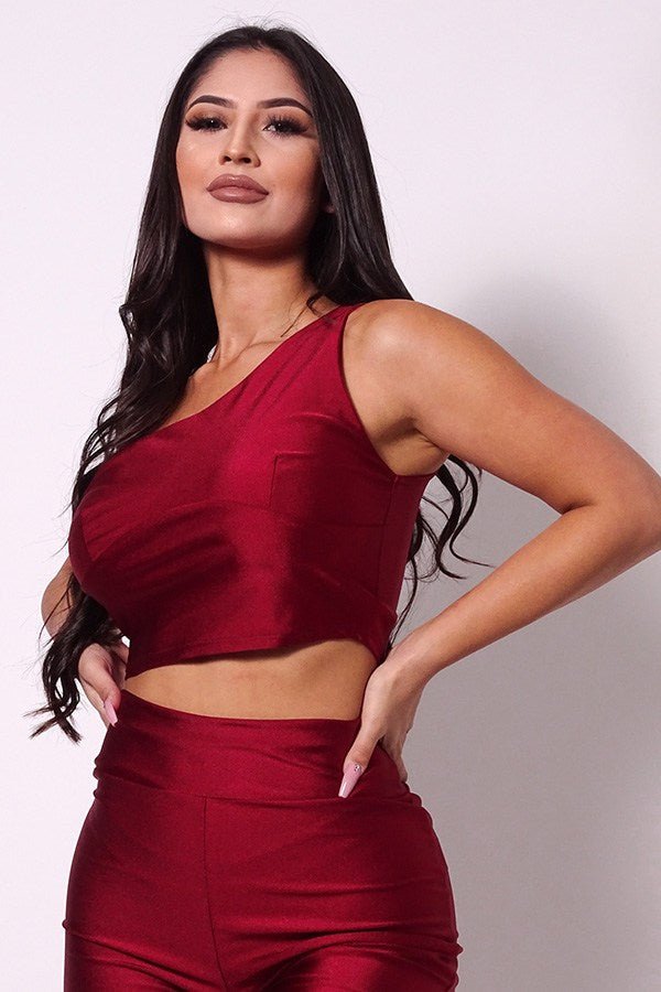 Cold Shoulder Bustier Crop Top - KIOKO