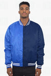 Color Block Two Tone Varsity Jacket - KIOKO